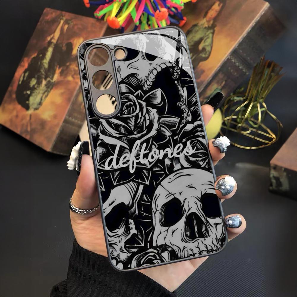 Модный Чехол Deftones для Телефона Samsung Galaxy S26 S25 S24 S23 S22 S20 S21 Ultra Plus Fe Цветной Серебряный Чехол