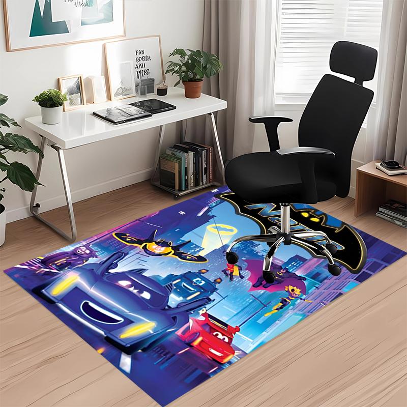 Custom Name Batwheels Printed Carpet, Rug for Office Chair Living Room Bedroom Kitchen Room Decor Gifts.