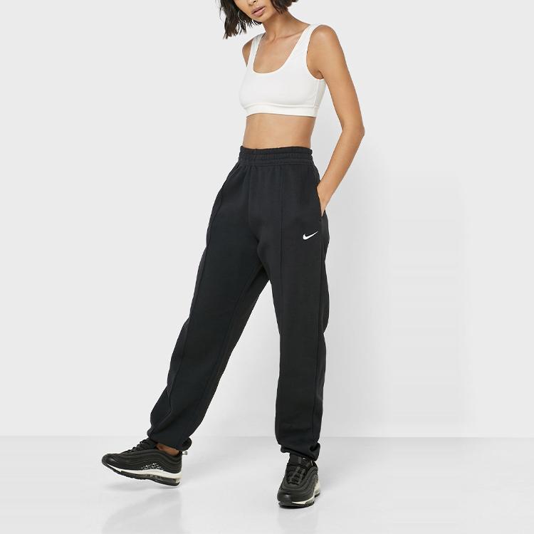 Nike Прямые повседневные спортивные штаны на флисовой подкладке, женские брюки, черные BV4089-010