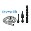 Douche Enema Kit Cleaning Silicone 3pcs Shower Head Hose Nozzle Tip Knob Syringe Plug