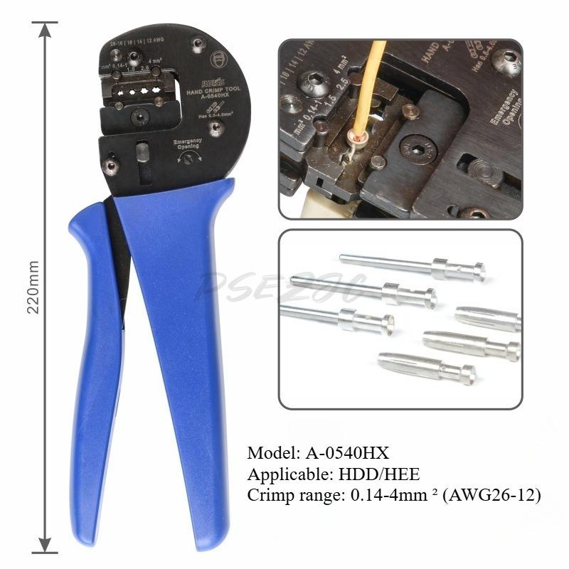 A-0540HX Heavy-duty Connector Crimping Pliers HEE/HD Terminal Pliers Aviation Pin High Carbon Steel Crimping Pliers