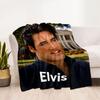 Elvis Presley Fan Quote Blanket Soft Warm Cozy Perfect for Picnics Office Chair Bedding for All Occasions Playful Design