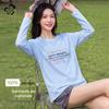 Женская хлопковая футболка с длинным рукавом свободного кроя, Осень 2026