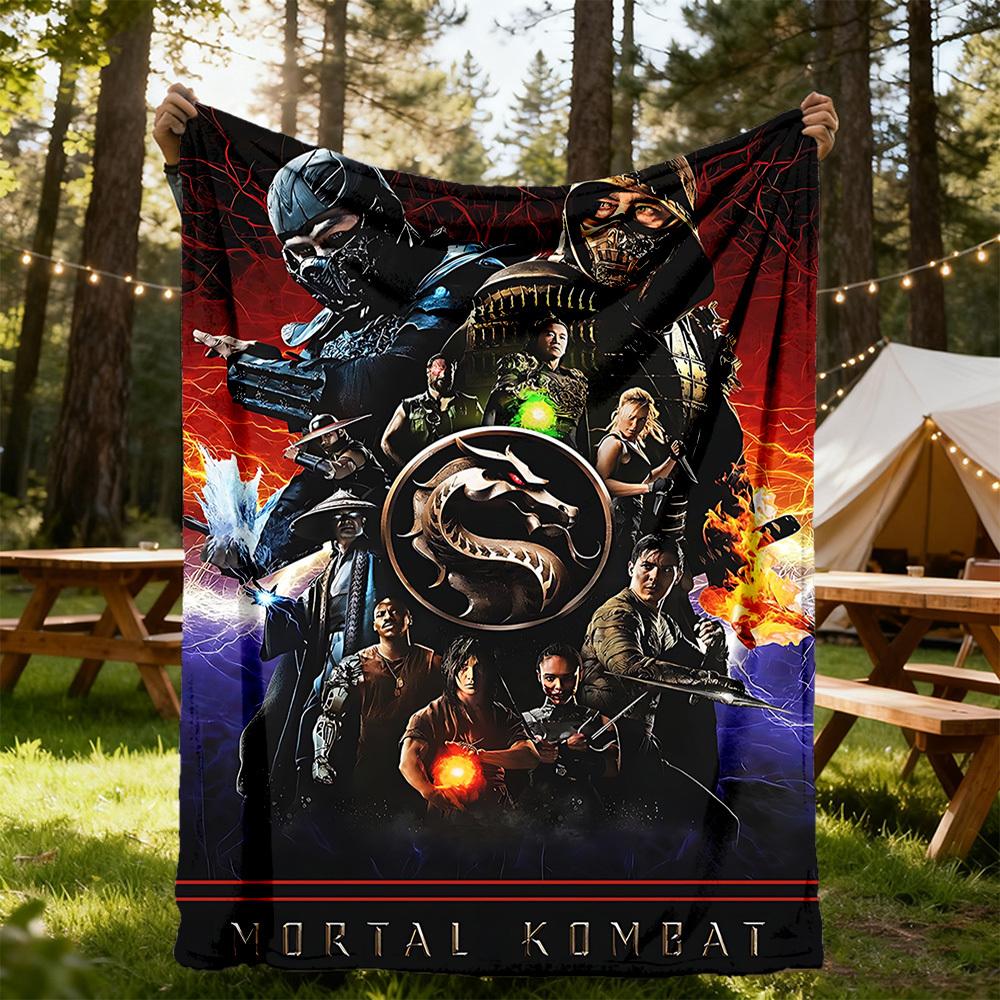 1 шт. Плед Mortal Kombat для улицы, легкий фланелевый, мягкий и теплый, для всех сезонов, для улицы, кемпинга, гостиной, офиса, L1106022