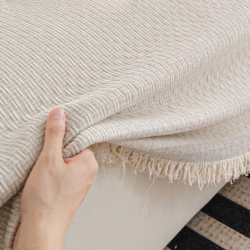 Sofa Throw With Full Coverage Ins Cream Wind Simple Camping Blanket Sofa Topper Cover Seasonless Versatile Full Coverage House Decor