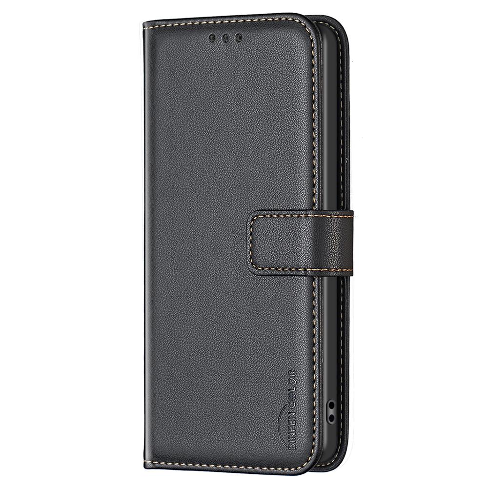 BINFEN COLOR BF17 For Realme C53 (Global)/C53 (India)/C51 Phone Cover Wallet Stand Design Dustproof TPU+PU Leather Case