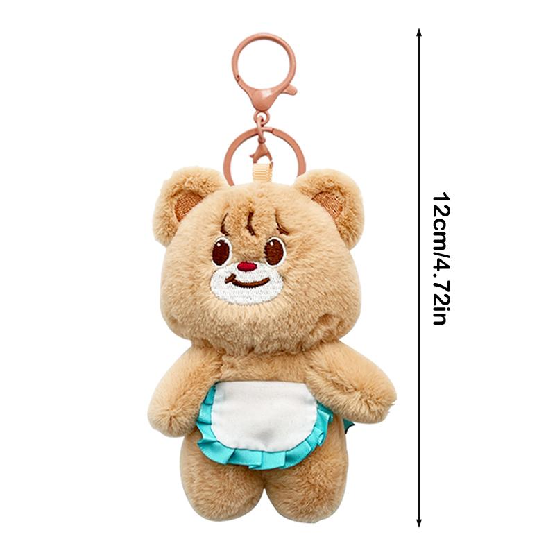 Милая плюшевая игрушка в виде медведя из Таиланда, плюшевая желтая кукла-медведь, брелок для ключей, мультяшная плюшевая кукла, держатель для ключей, сумка, кулон, подарок для пары