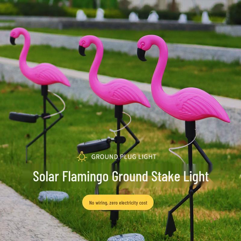 Solar Flamingo LED Ground Light - Outdoor Landscape and Lawn Decoration