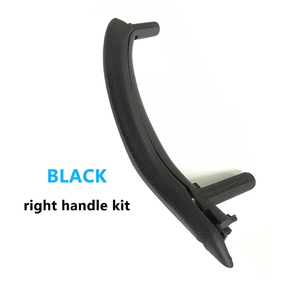 LHD Car Interior Left Right Passenger Door Pull Handle With Outer Leather Cover Trim Replacement For BMW X5 X6 F15 F16 2014-2018