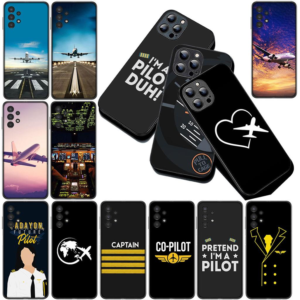 Cover for OPPO A80 A18 A16 A40 A17 A15 A38 A78 A79 A54 A57 A12 A60 5G 4G Phone Case Aircraft Travel Airplane Pilot Epaulette