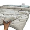 Cream wind bed four-piece set, skin-friendly and soft explosion single quilt cover, student dormitory bed sheet four-piece set