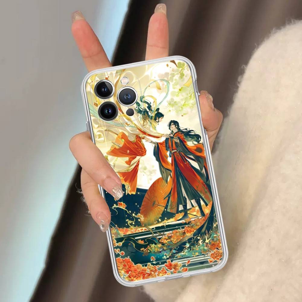 Благословение Небесного Чиновника для IPhone 17 16 15 14 13 12 Mini 11 Pro Max Прозрачный Чехол