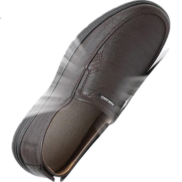 Ankang Spring And Autumn Old Beijing Cloth Shoes for Men, Breathable Business Casual Soft-Soled Faux Leather Shoes Dad Shoes A5038 Black Size 41