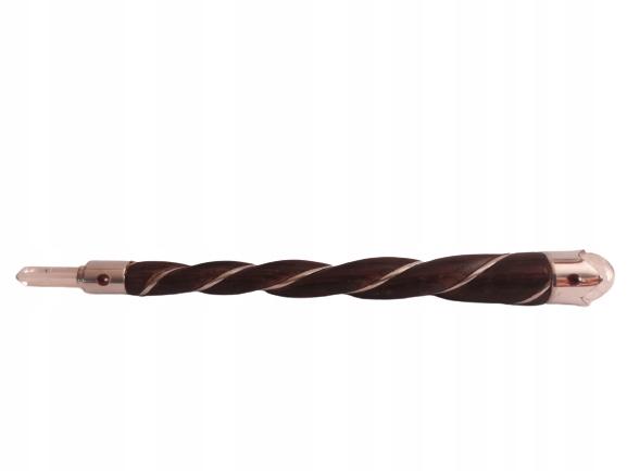 Twisted Wood and Quartz Crystal Wand