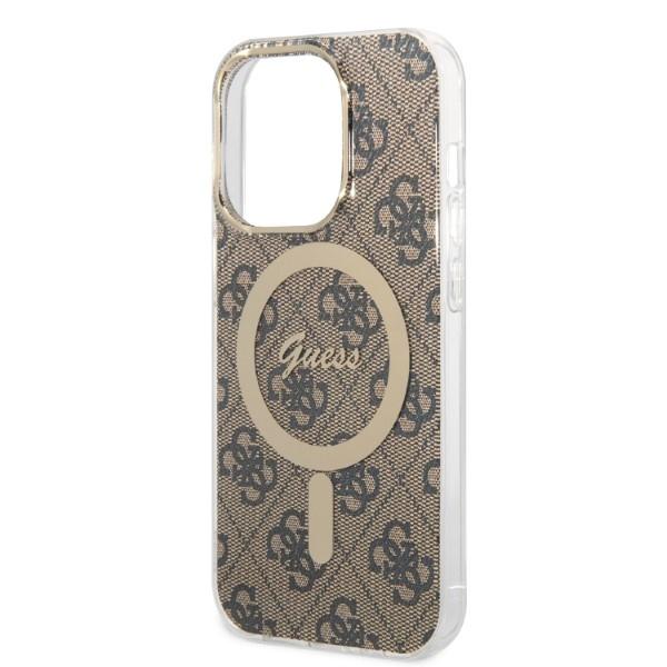Etui do iPhone 14 Pro Guess Hard Case MagSafe Brązowe