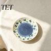 Tomato Grater Plate Ceramic Garlic Plate, Fruit Print Ginger Cheese Manual Grinder, Safe Grinding Disc Multi-function Kitchen Mincer Dish for