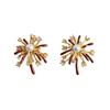 Fireworks are bright! Burgundy dripping oil zircon fireworks earrings light luxury high-end earrings temperament exquisite earrings women