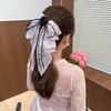 Large Summer Lace Edge Bow Claw Clip Hair Accessory for Women - Multi-Layer Feather Design