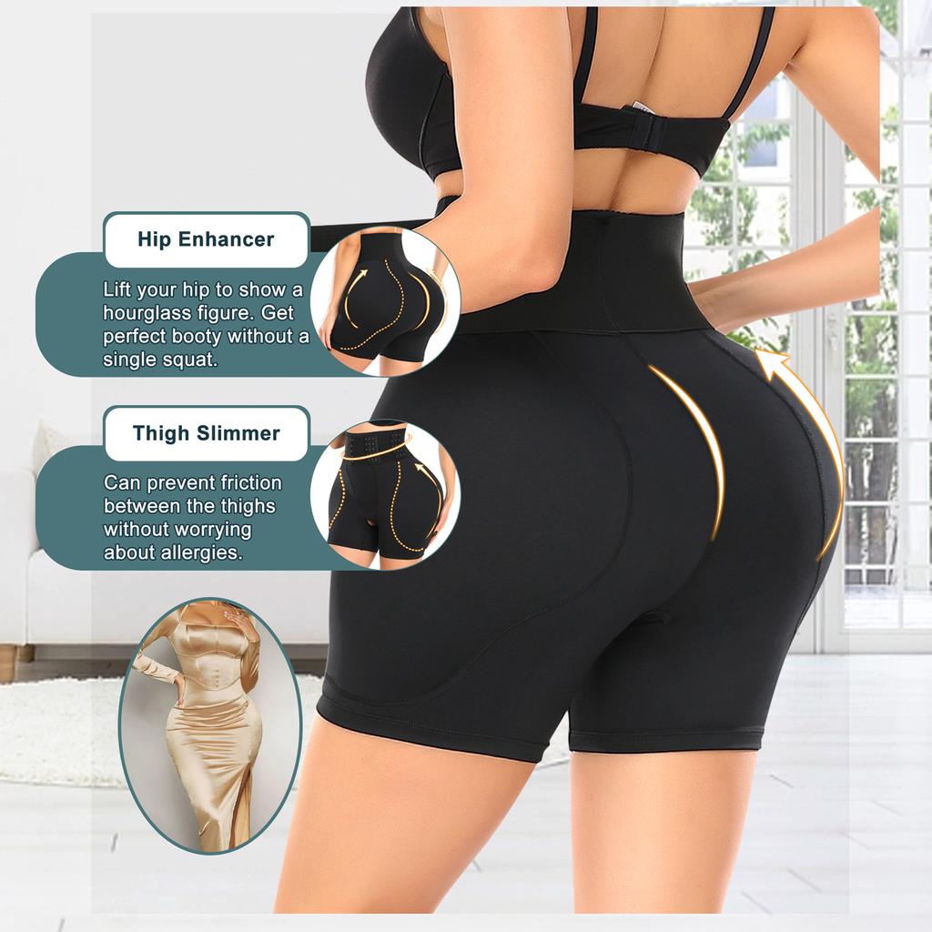 Lilvigor Набедренные подушечки для женщин Корректирующее белье с поясом набедренной подушечки Набедренные подушечки для увеличения ягодиц Трусики для контроля живота на каждый день