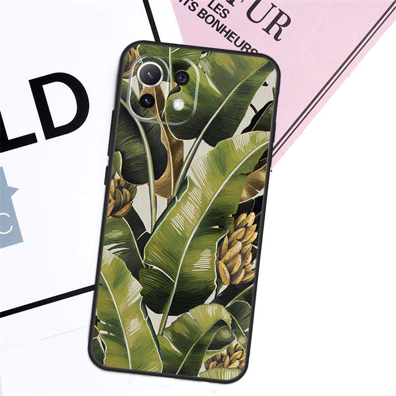 Чехол с тропическим узором листьев для Xiaomi 17 Pro Max 14 15 Ultra 13T 15T 14T Pro POCO X7 Pro X5 X6 F5 F6 F7 F8
