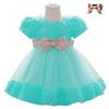 Baby Girls Princess Dress With Sequins Bow Baptism Gown 1-3 Years Old Winter