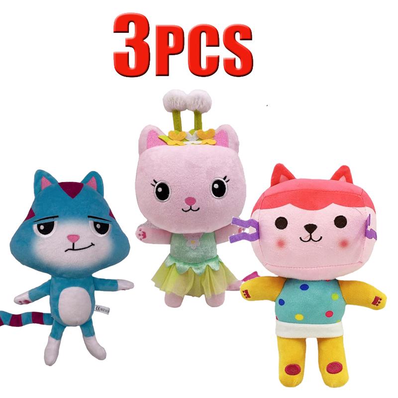 ## in Gabby Dollhouse Plush Toy Mercat Cartoon Stuffed Animals Smiling Cat Car Cat Hug Gaby Girl Dolls Kids Birthday Gifts