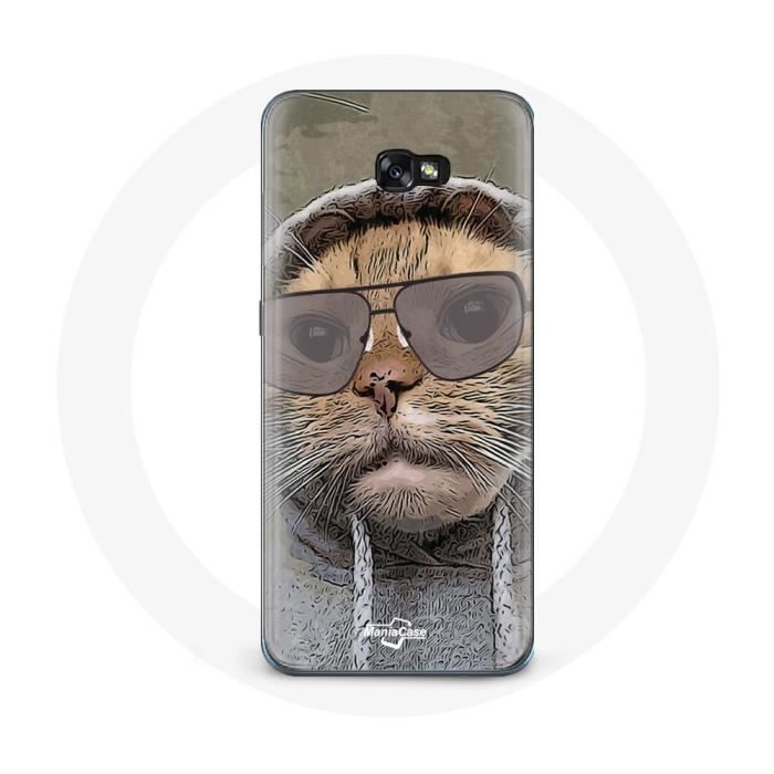 Coque pour Samsung Galaxy A5 2017 Chat avec une capuche photo drole Animaux