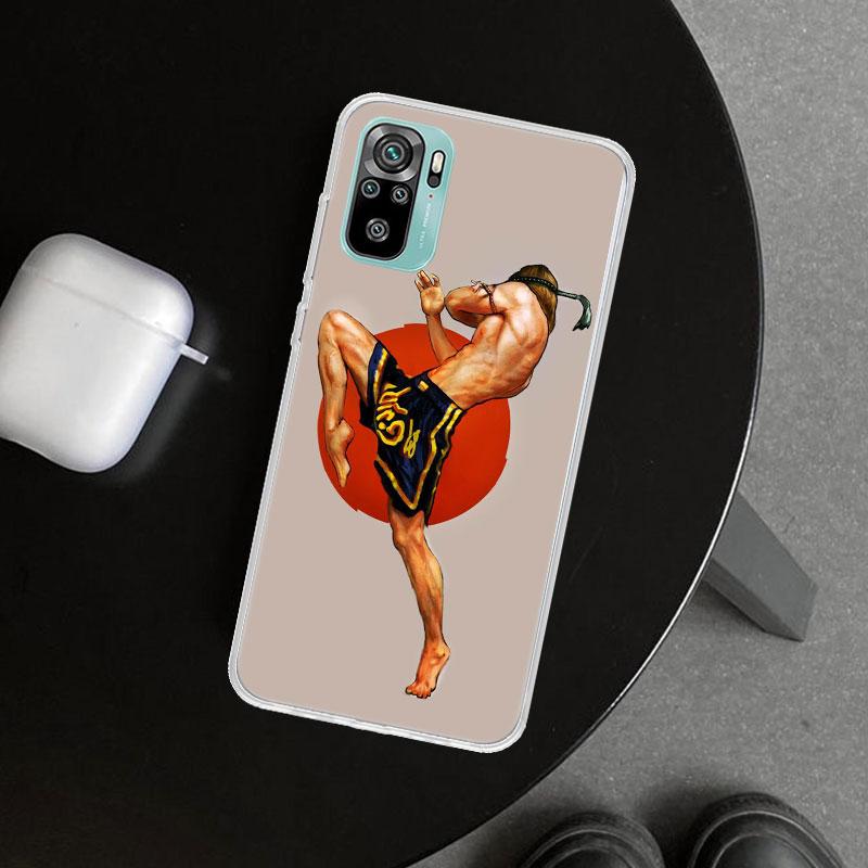 Muay Thai Fight Boxing Phone Case Cover for Xiaomi Redmi Note 15 14 13 12 11 Pro Plus 14S 12S 11S 11T 11E 10S 10 Customized Fund