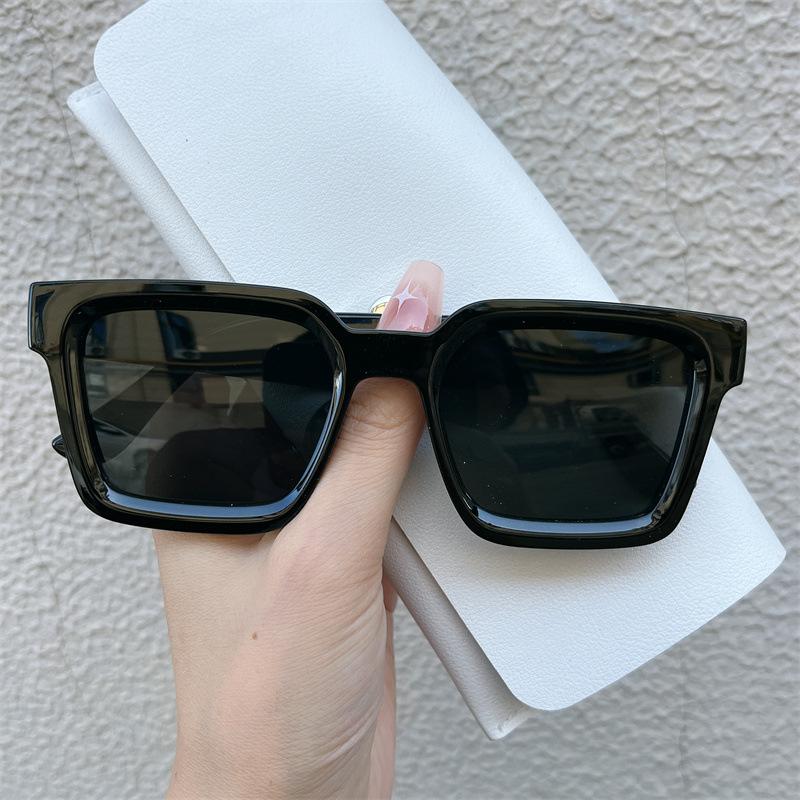 Vintage Double Bridges Men Square Sunglasses Fashion Clear Ocean Lens Sun Glasses Women Trending Shades Eyewear Uv400 Glasses