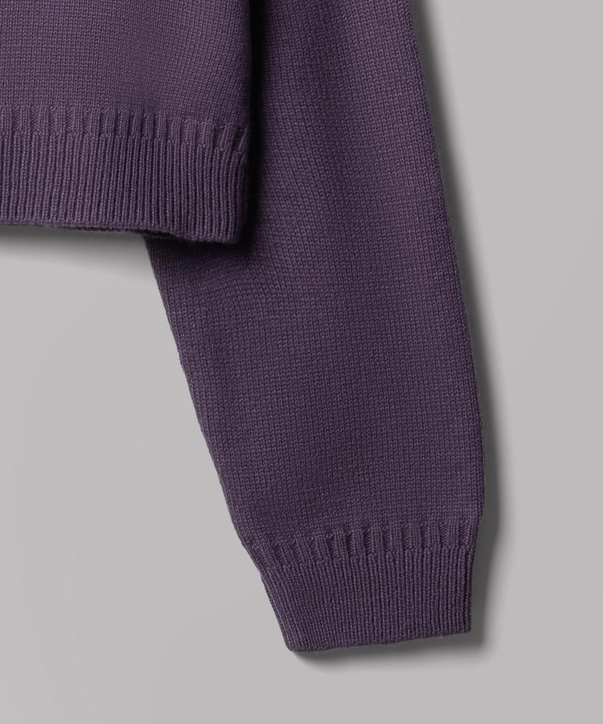 DICKIES Embossed Logo Pullover Crop Knit Purple