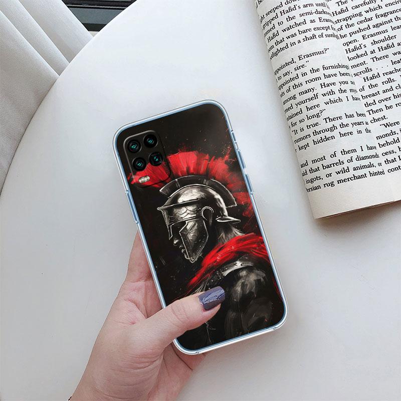 Spartan Warrior Transparent Phone Case for Motorola Moto G10 G20 G30 G31 G32 G34 G35 G41 G42 G50 G51 G52 G55 G60 G60S