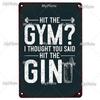 [MyPlate] GIN Plaque Metal Vintage Bar Furniture Plates Panels Tin Sign Tiki Bar Sign Man Cave Decorn Personalized Plate