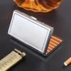 10cm Portable Metal Cigarette Case with Mirror - Double-Sided, Fashionable Smoking Set