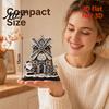 Xmas Party Table Decorations Christmas Windmill Ornament, 2D Wooden Rotating Decoration, Santa Holiday Decoration for Home Centerpiece Mantel