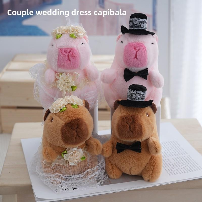 Soft Lovers Capybara Plush Doll Keychain Pendant For Backpack And Car Decor