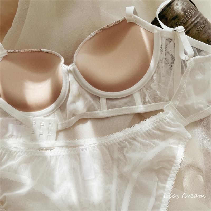 Новый женский комплект нижнего белья, сексуальный кружевной комплект с бюстгальтером и вышивкой, модный бюстгальтер с чашками 3/4, регулируемый бюстгальтер с эффектом пуш-ап, женское нижнее белье, бюстгальтеры, трусики