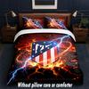 Atletico Madrid Design Bed Bedding Set 1 Duvet Cover + 2 Pillowcases Soft Breathable Household Bed Linens