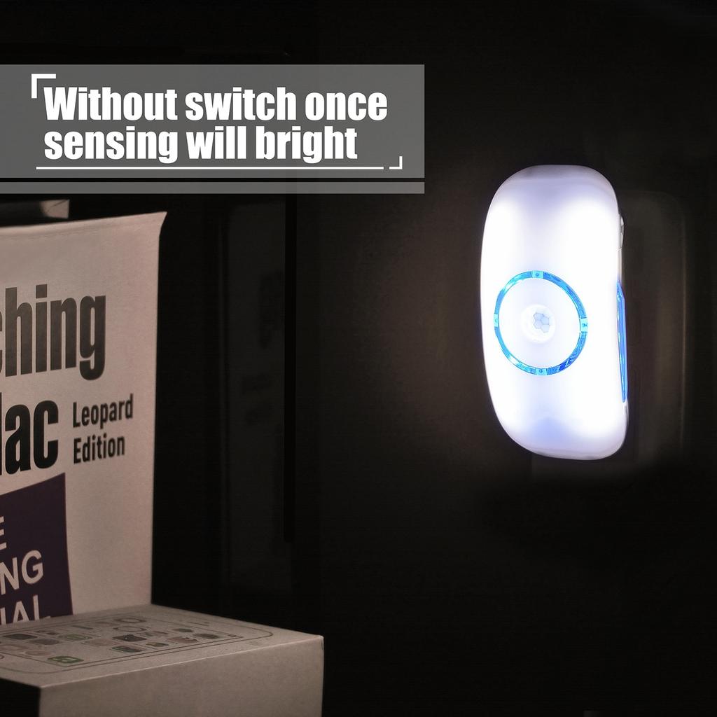 Night Light LED Motion Sensor Plug-in Instantly Activated Safety Light for the Stairs Closet Bathroom Baby Room