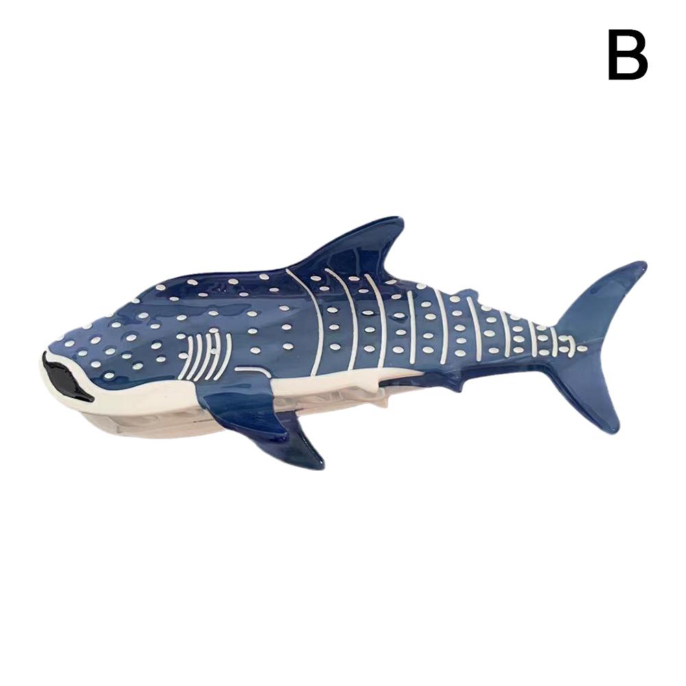 New Design Cartoon Marine Shark Hair Clips Cute Blue Whale Acetate Hair Claw Hair Tiara Accessories Vintage Jewelry Gifts