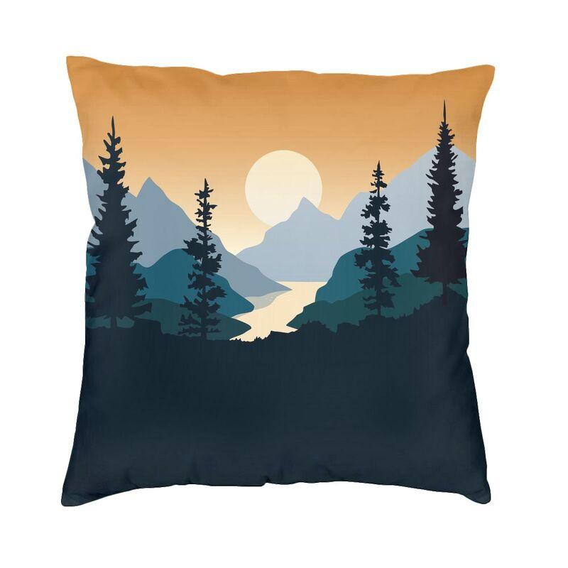 Custom Mountain Forest Natural Landscapes Pillow Case Living Room Decoration Modern Outdoor Cushions Square Pillowcase