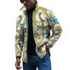 Men's Fashion Trend Daily Casual Printed Long Sleeve Button Down Jacket