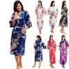 Women's Nightdress Silk Satin Robe Kimono Sleepwear Dress PJS Bathrobe Pajamas
