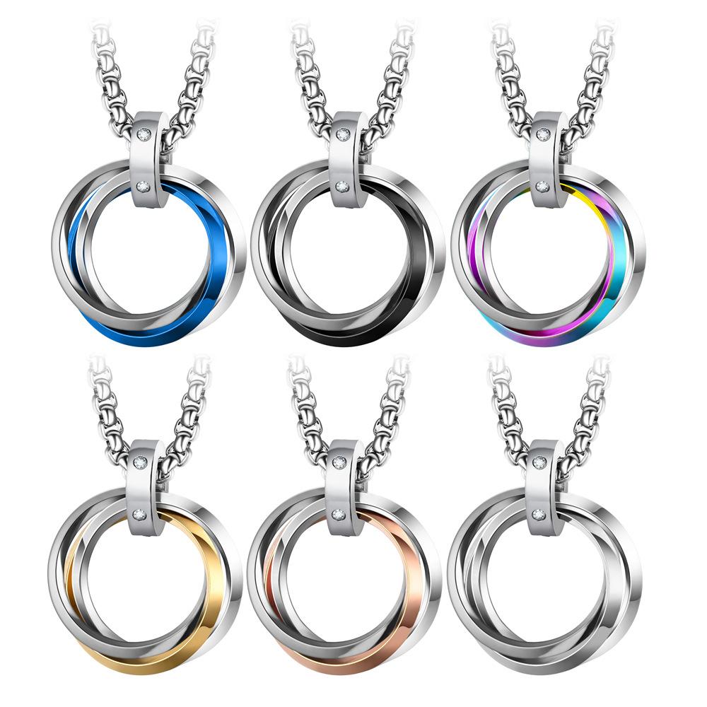 Hot Selling Stainless Steel Creative Pendant Necklace For Women Men Zircon Gift Accessories Valentine Day Gifts