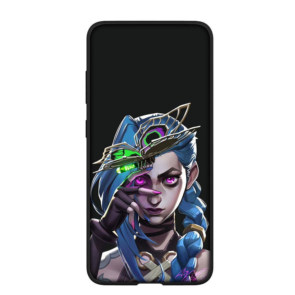 Для iPhone 16 15 Xiaomi Redmi Note 13 12 11 Pro Max X 9 14 Plus XR Samsung Galaxy A15 S24 S23 Huawei OPPO чехол Arcanes аниме игра Jinx Vi чехол для телефона