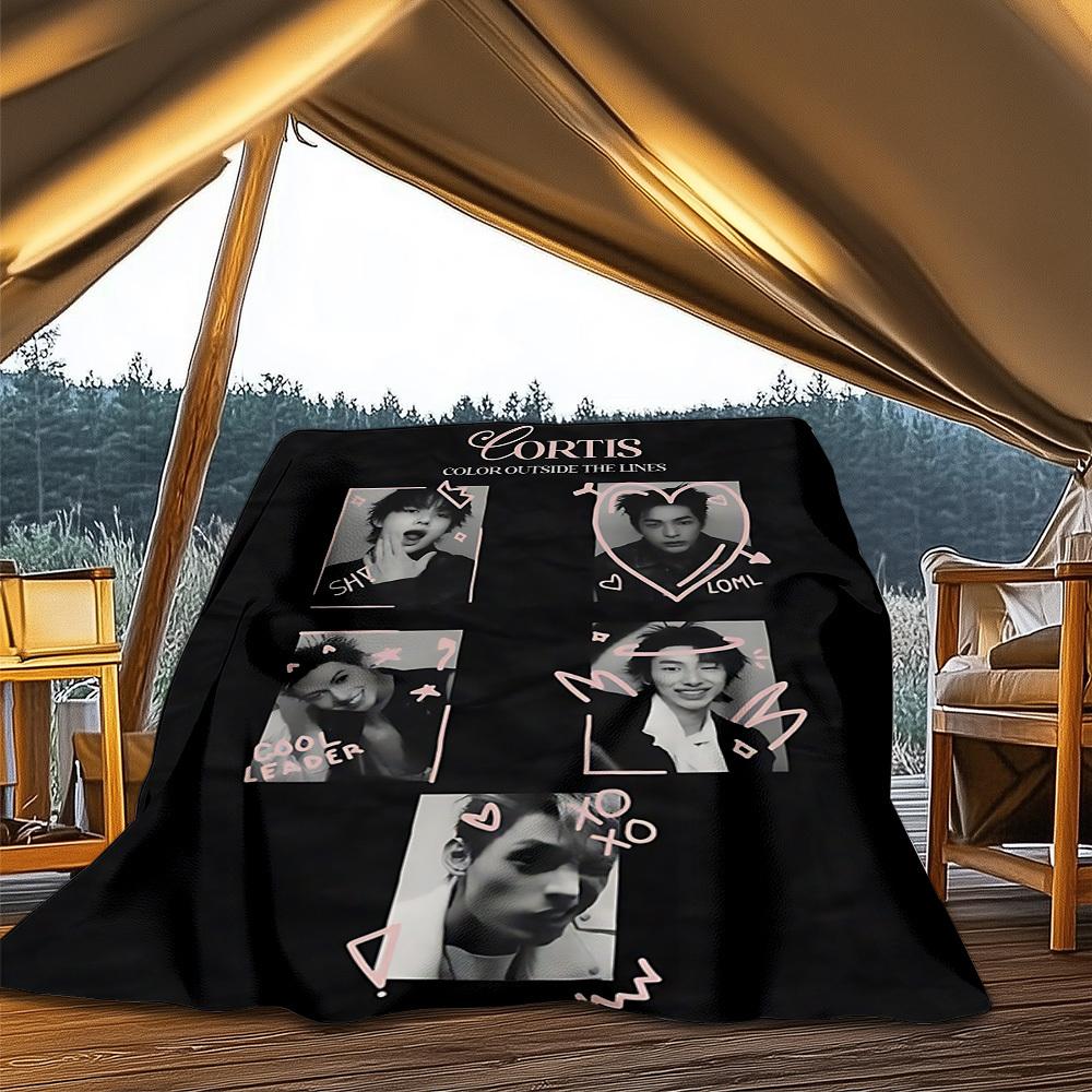 1 шт. K pop, Фланелевое одеяло Cortis Outdoor, Мягкое,