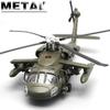 1/64 UH-60 Hawk Utility Helicopter Alloy Airplane Model Simulation Metal Flying Model Toy Sound and Light Kids Gift