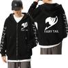 Hot Anime Fairy Tail Happy Cat Cute Graphic Hooded Men Women Zip Up Hoodies Casual Loose Sweatshirt Harajuku Men's Zipper Jacket