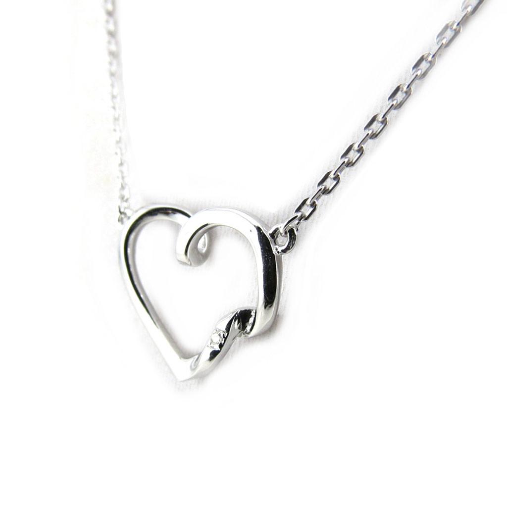 Altesse [N1834] - Белое серебряное колье «Любовь»