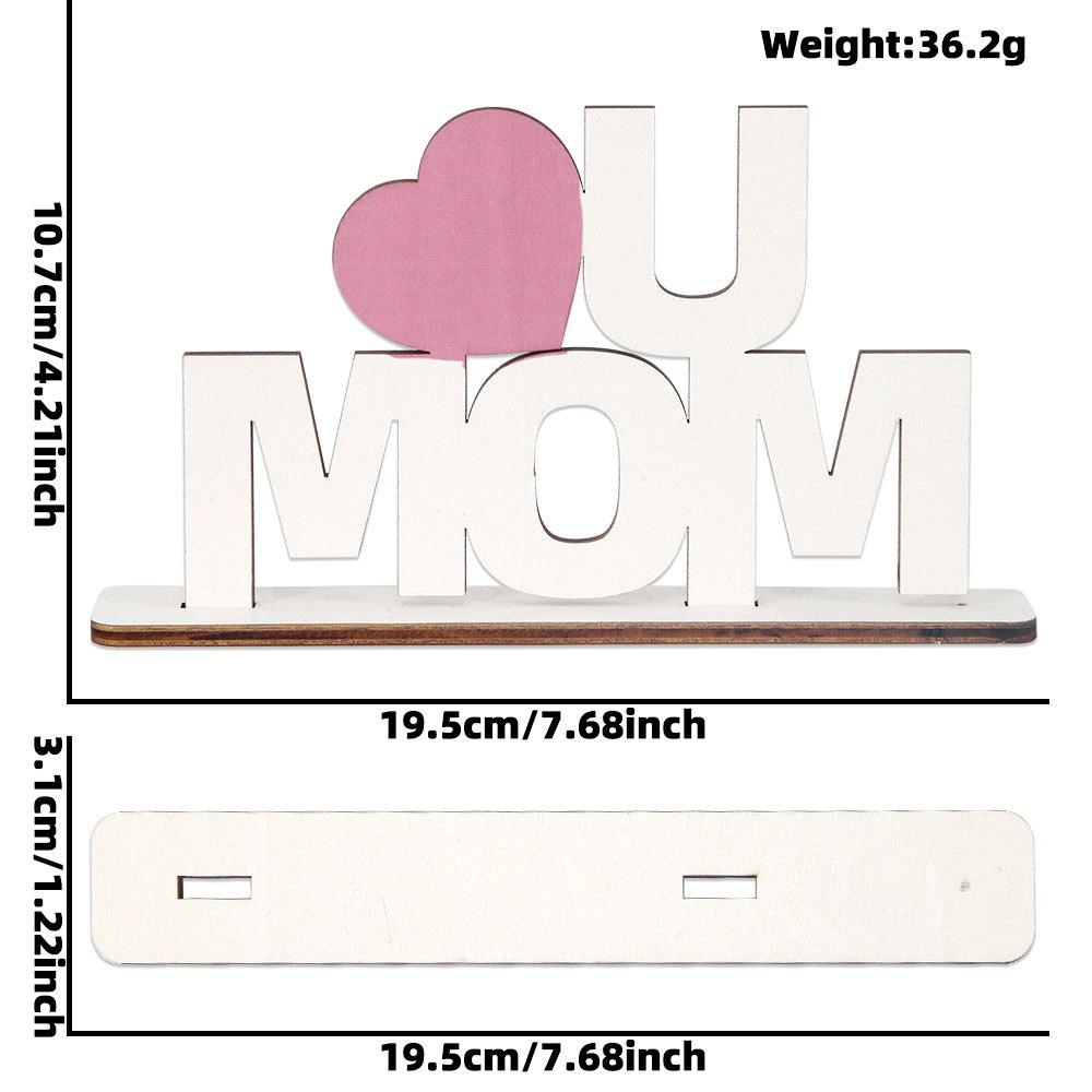 Украшения на День матери Любовные письма Деревянные украшения Украшения на День рождения матери Выдолбленные Decorazioni Per Giardini
