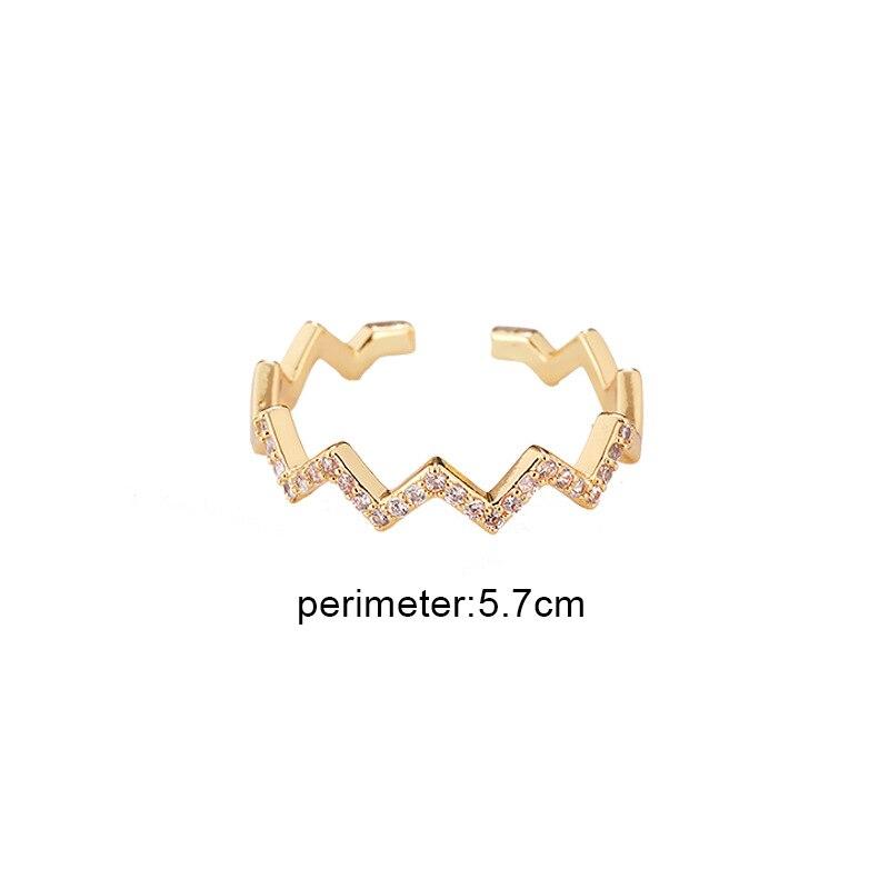 Новое для моего лучшего друга кольцо максимумов и минимумов со стразами в форме волны, кольцо на открытый палец, ювелирное изделие, подарок